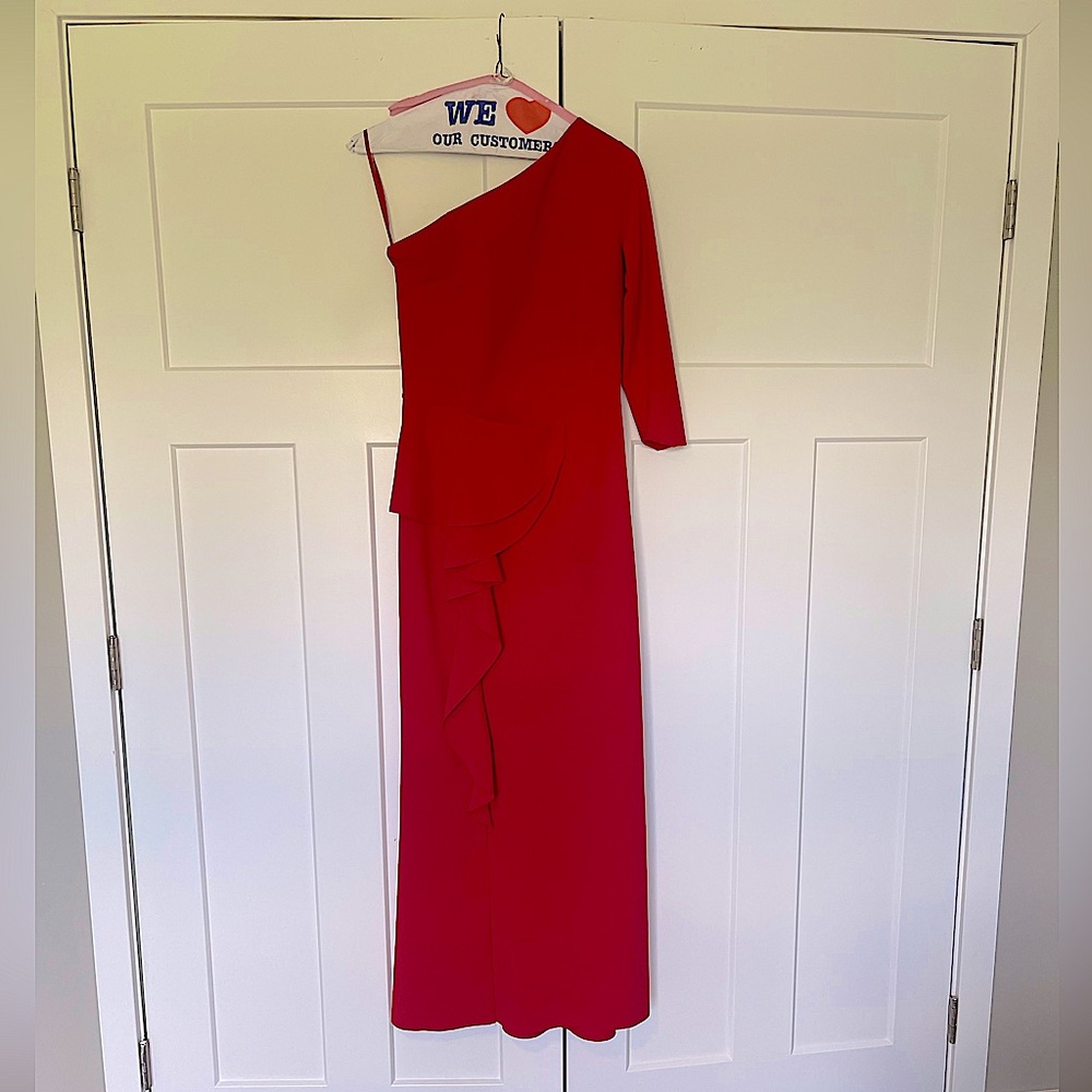 Chiara Boni La Petite Robe one shoulder Red Gown
